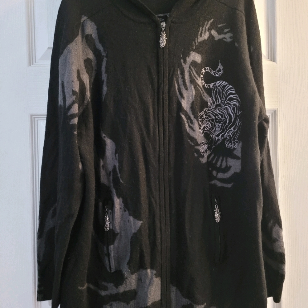 Cashmere/Wool Ed Hardy Hoodie Jacket